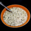 Polévka Tanéa - jogurtová polévka s rýží a příchutí máty z oblast Pontos