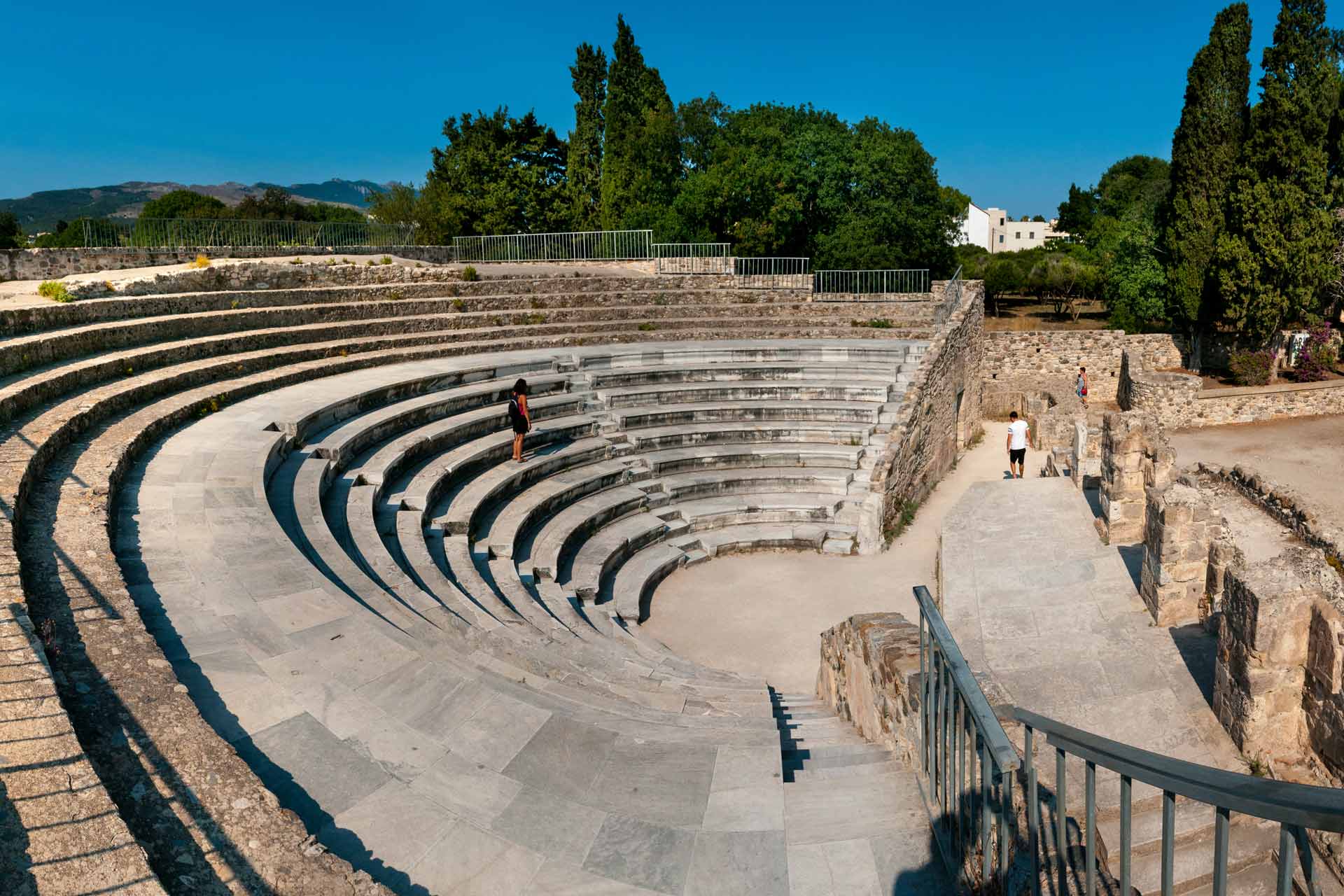 Mapa Rimske Rise Roman Odeon na ostrově Kos - památka z období římské říše